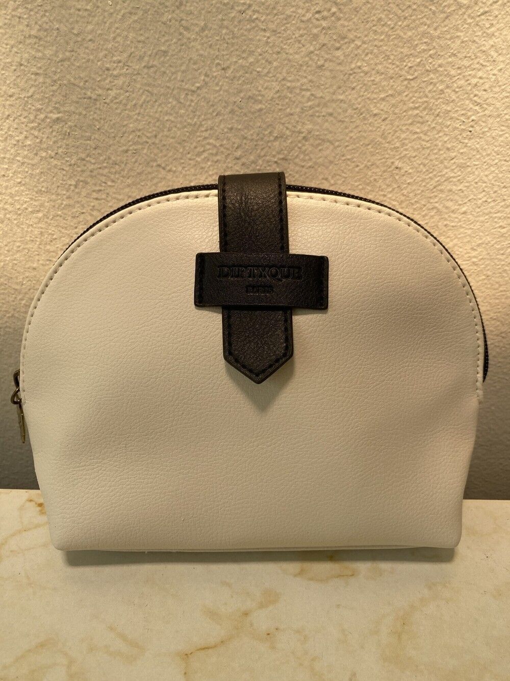 New Diptyque Paris Ivory Black Dome Cosmetic Travel Pouch